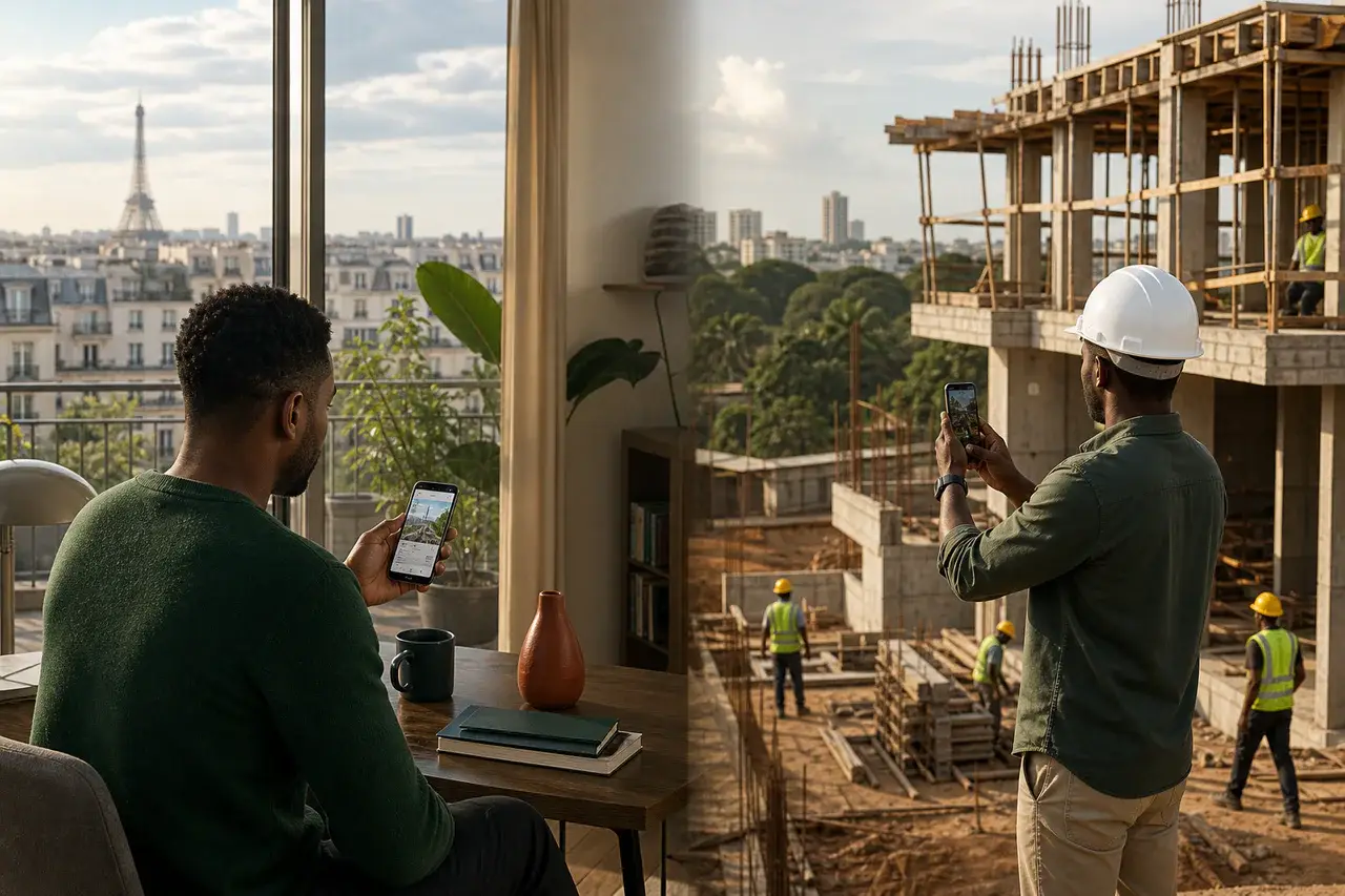 Un maître d’ouvrage à Paris relié à son chantier à Abidjan